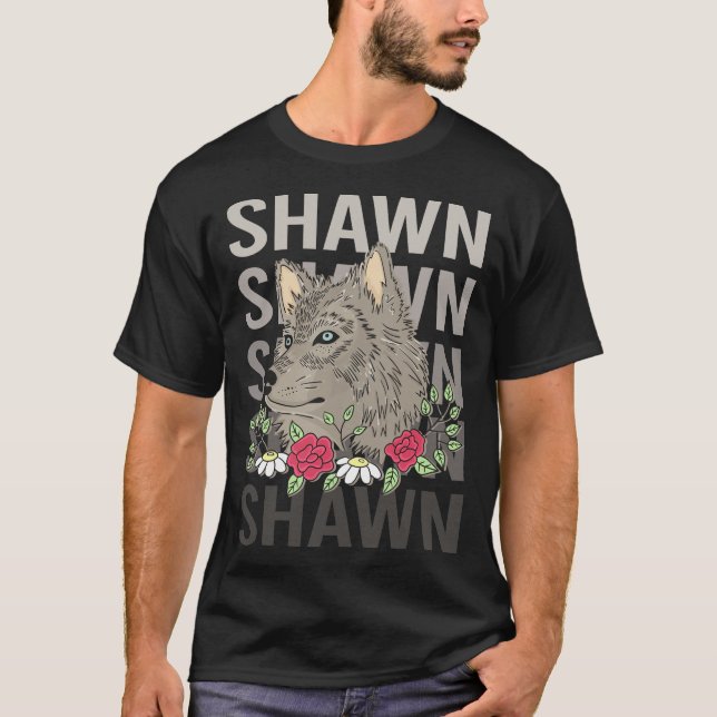 Varghuvud - Shawn Name T Shirt (Framsida)