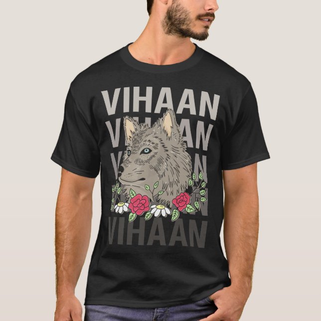 Varghuvud - Vihaan Namn T Shirt (Framsida)