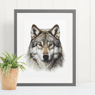 Varghuvudporträtt poster