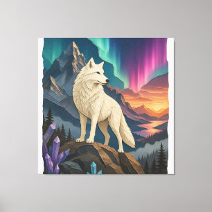 Vargkonst på sträckt canvas väggkonst