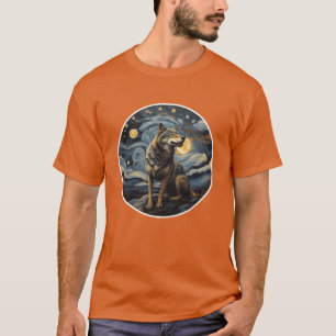 vargmålning djurdesign pojke t shirt