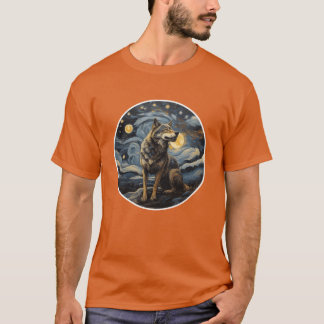 vargmålning djurdesign pojke t shirt