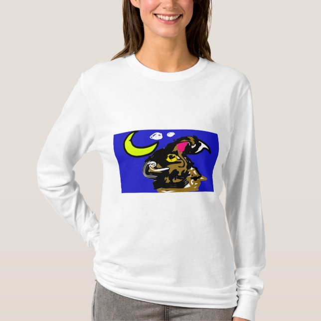 Vargmåne glädje t shirt (Framsida)