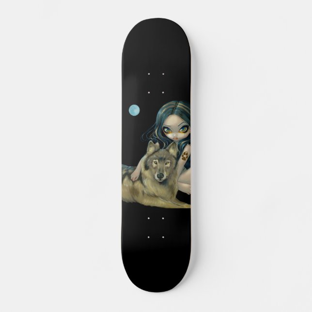 VargmåneSkateboard Skateboard Bräda 19,5 Cm (Framsida)