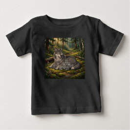Vargmoder och ungar t shirt