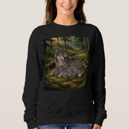 Vargmoder och ungar t shirt