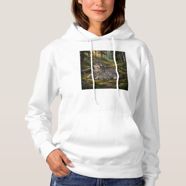Vargmoder och ungar   t shirt (Framsida)