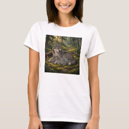 Vargmor och ungar t shirt