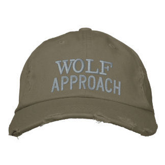 Vargmössa av Approachable Wolf för MÄN Broderad Keps