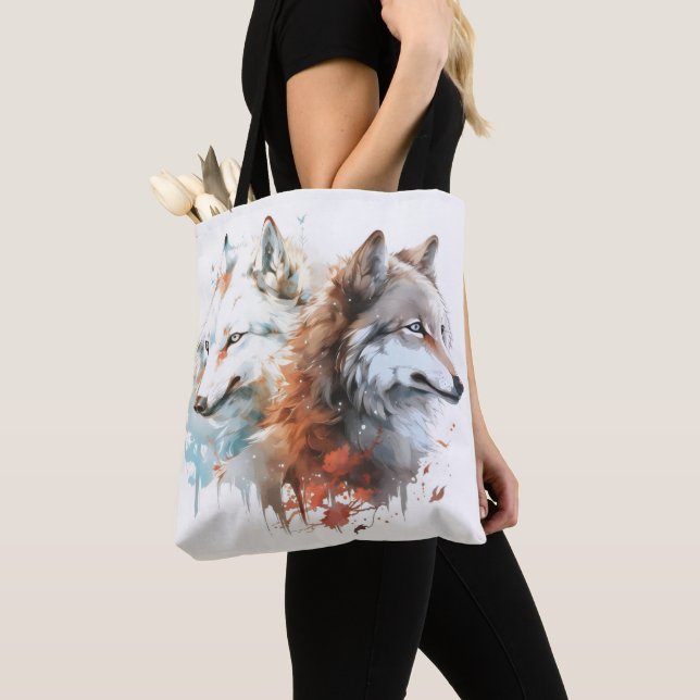Vargnatur Watercolorpar Tygkasse (Närbild)