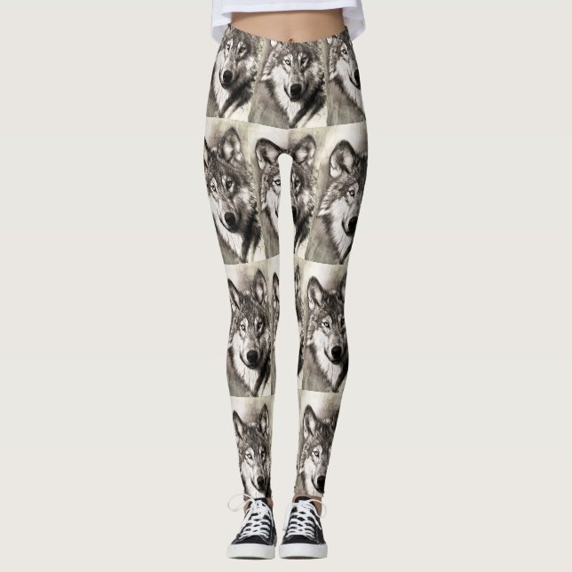 Vargporträtt Leggings (Framsida)