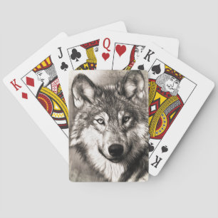 Vargporträtt Spel Kort