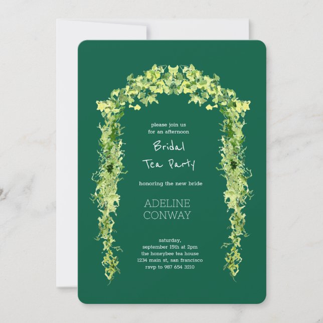 Vårgrind Trädgård Bröllopsduschfirande Inbjudningar (Framsida)