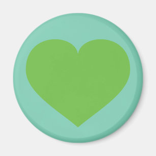 Vårgrönt hjärta magnet