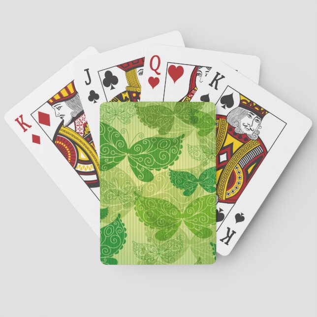 Vårgröntmönster Casinokort (Baksidan)