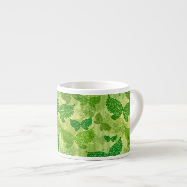 Vårgröntmönster Espressomugg (Framsida höger)