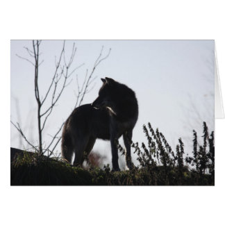 vargsilhouette hälsningskort