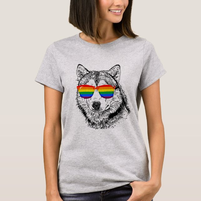 Vargstolt Solglasögon Tee Shirt (Framsida)