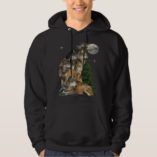 vargt-skjortor sweatshirt med luva