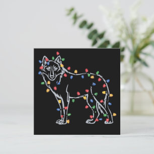 Vargträd jul Xmas husdjur djur vargälskare  Julkort