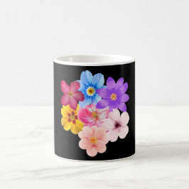 Vårharmoni - Blandad akvarellblomsterbukett Kaffemugg