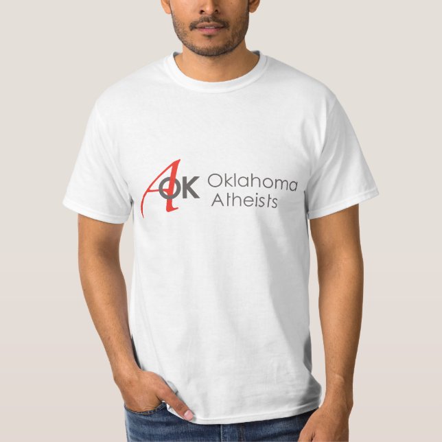 Variabelstil/logotyp för färg AOK med text Tee Shirt (Framsida)