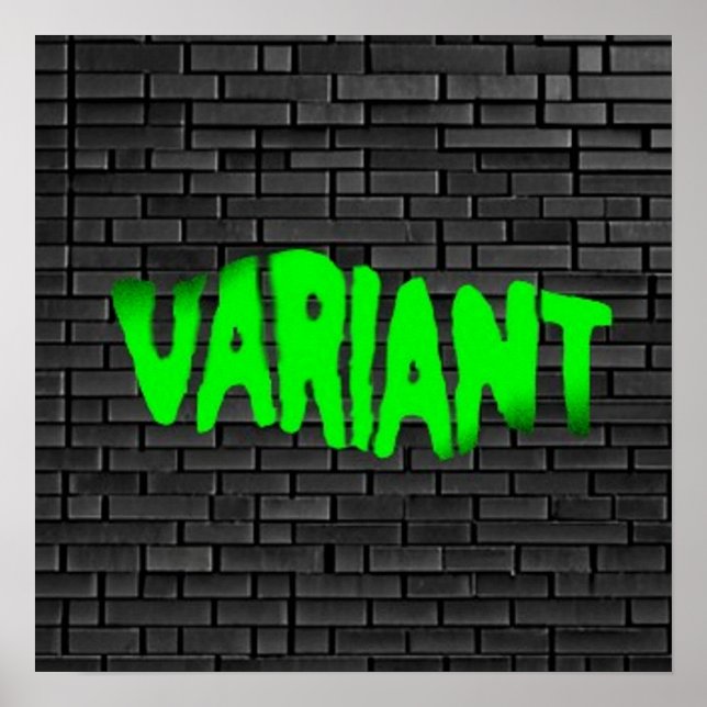 VARIANT Graffiti Grönt 2 Matte Poster (Framsidan)