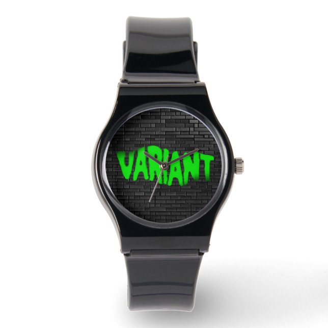 VARIANT GRAFFITI Grönt Unisex Silicone Strap Watch Armbandsur (Framsida)