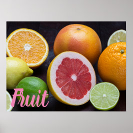 Variation av citrusfrukter, orange, kalk, mandarin poster