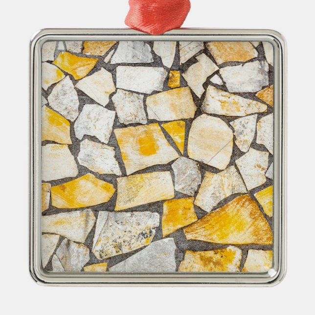 Variation av den stenbrickwork eller masonryen julgransprydnad metall (Framsidan)