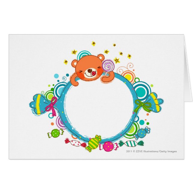 Variation av godisar hälsningskort (Framsidan Horizontal)