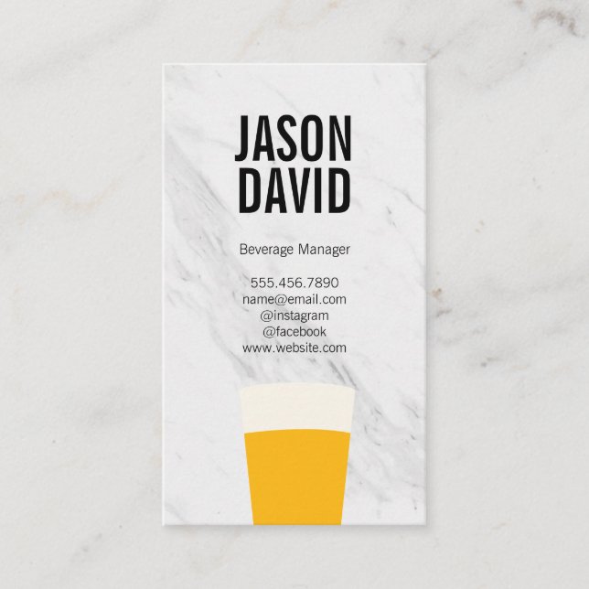 Variation i öl-/pärlfärg visitkort (Framsida)