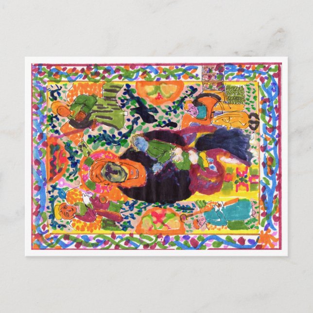 Variation på vykort för Madonna och barn (Framsida)