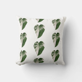 Variegated Monstera Heart Leaf Botanical Kudde