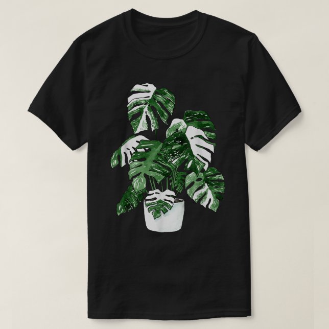 Variegera Monstera Deliciosa Variegata House Plan T Shirt (Design framsida)