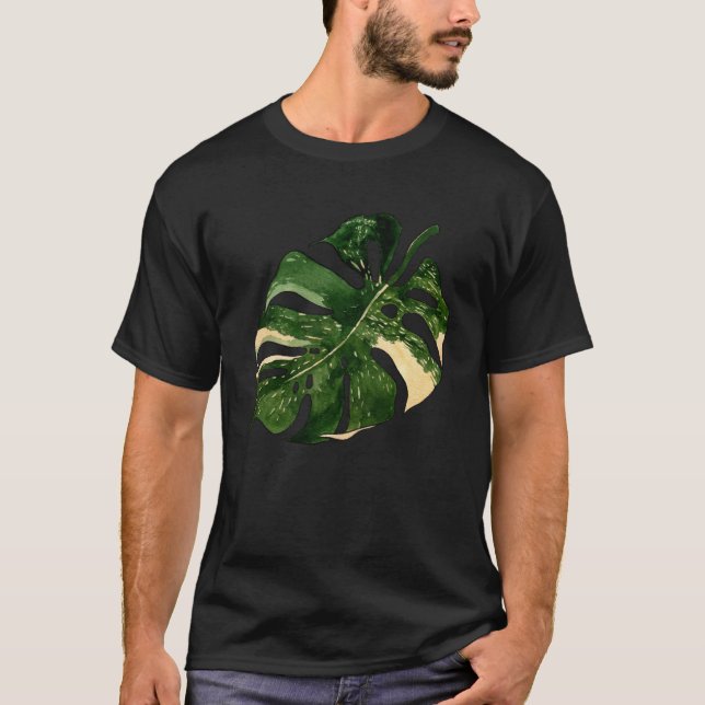 Variegera Monstera Deliciosa Variegata House Plan T Shirt (Framsida)