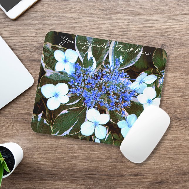 Variegerad blå Hydrangea Mouse Pad Musmatta (Skapare uppladdad)
