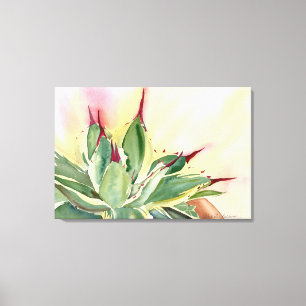 Variegerad dvärgagave canvastryck