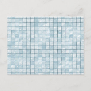 Variegerad Pastel Aqua Tile Mönster Vykort