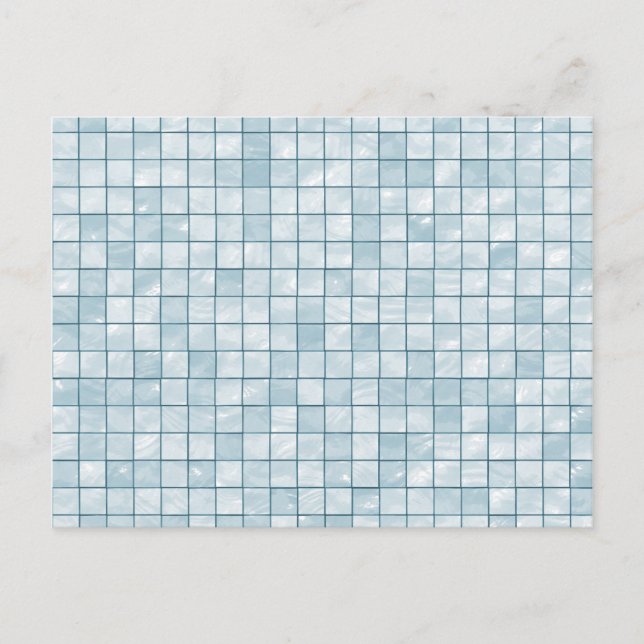 Variegerad Pastel Aqua Tile Mönster Vykort (Framsida)
