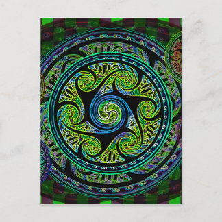 Varierade sfärer Vibrant Celtic Knot Vykort