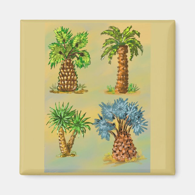 Variétés de palmiers en couleurs. magnet (Framsidan)