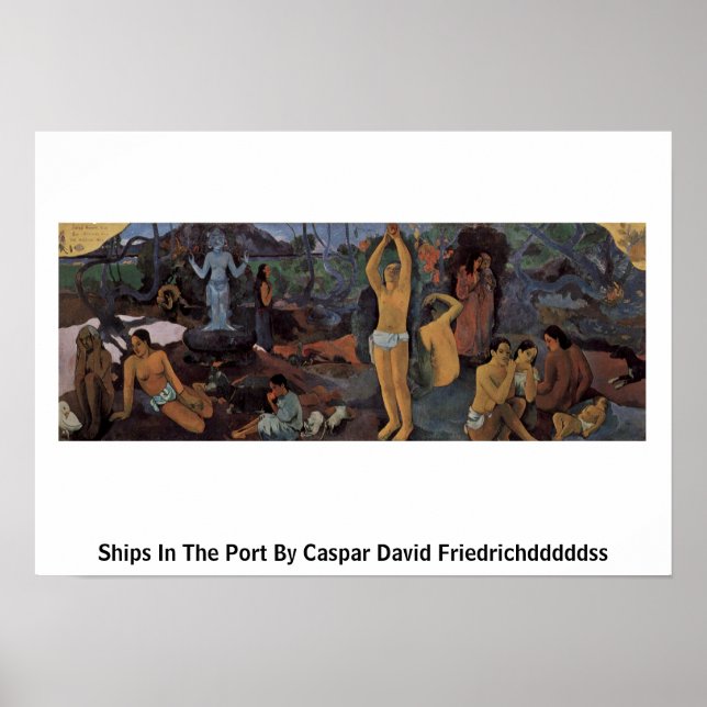 Varifrån Komar vi? av Paul Gauguin Poster (Framsidan)