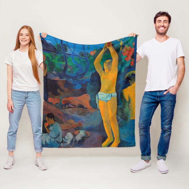 Varifrån kommer Komen, Gauguin? Fleecefilt (På plats)