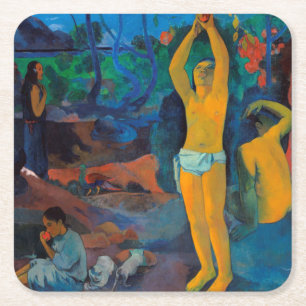 Varifrån kommer Komen, Gauguin? Underlägg Papper Kvadrat