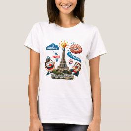Various Places: Caffee in Paris. T-shirt #6
