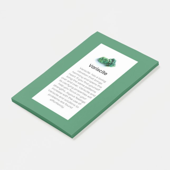 Variscite Crystal betyder judielry Post-it Notes (Vinklad)