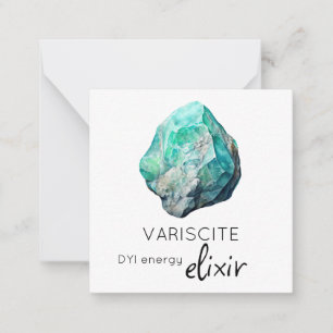 *~* Variscite Elixir Stone AP64 Flat Note Card Anteckningskort