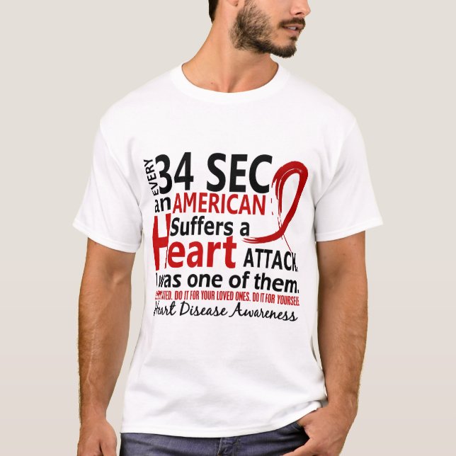 Varje 34 understöder mig hjärtsjukdomen/attack t shirt (Framsida)