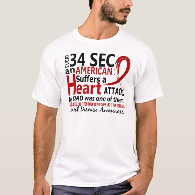 Varje 34 understöder pappahjärtsjukdomen/attack t-shirt (Framsida)